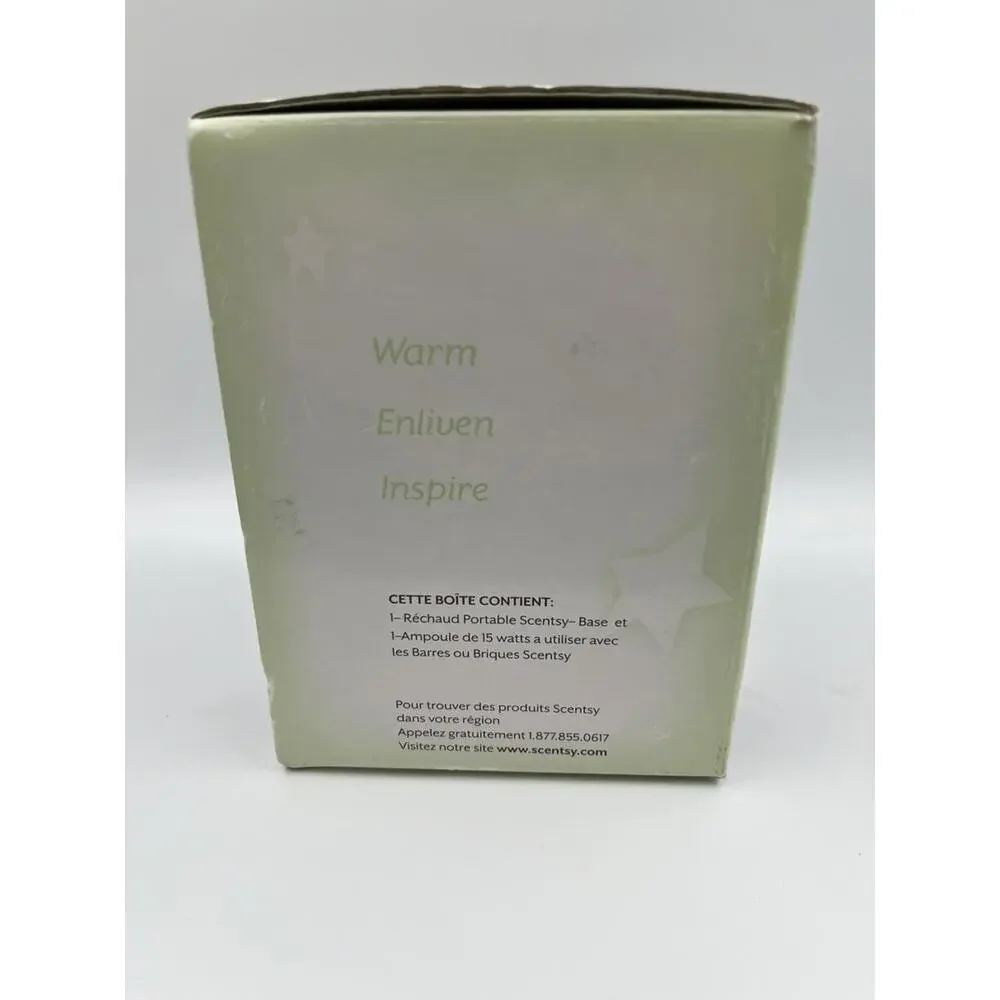 Retired Scentsy Roma Red Ceramic Plug-In Wax Warmer Round Shape w/ Box - Picture 8 of 8